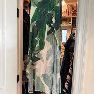 Beach Riot Green Leaf Print Dress